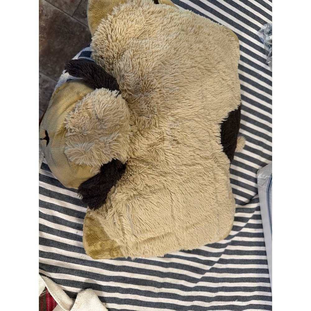 Pillow Pets Plush Puppy Dog Tan Brown WEIGHTED Stuffed Animal Travel Pillow Toy